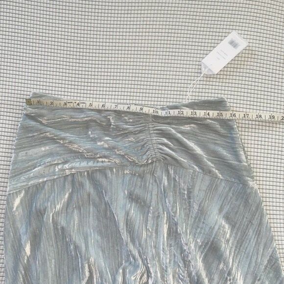 Vince Womens Size 8 Ruched Velvet Paneled Skirt - Picture 15 of 15